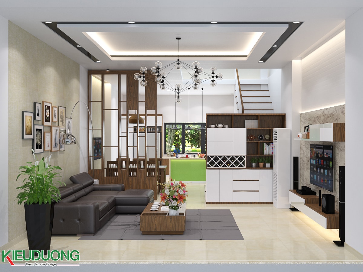 Thiết kế nội thất nhà lô Chị Oanh Sơn La - Phòng khách